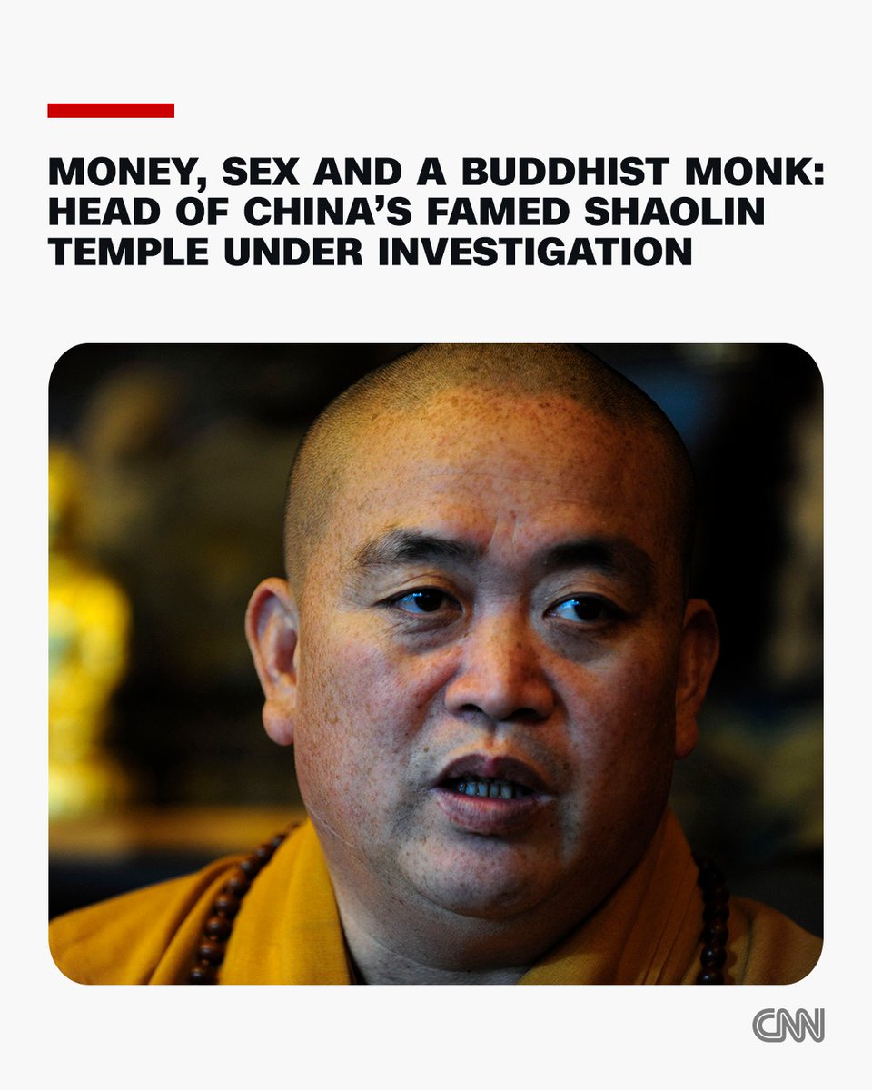 China's famed Shaolin Temple announced that its abbot is under investigation for suspected embezzlement and "improper relationships" with women, reviving decade-old allegations against the controversial, high-profile monk. 
#shaolintemple