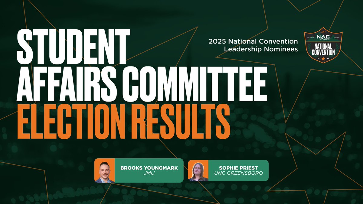 Student Affairs Committee Election Results

Welcome to the NACE Student Affairs Committee!