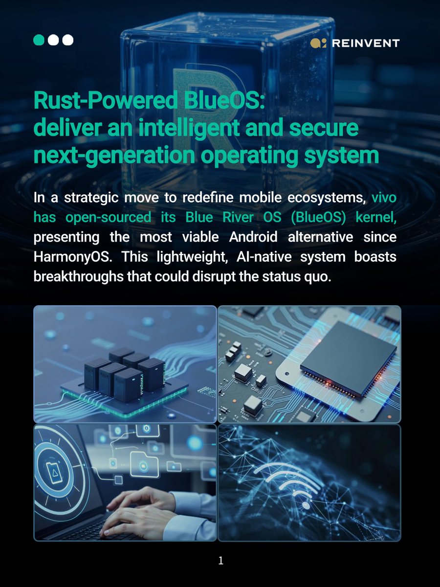 AI_Reinvent's tweet photo. 🚀 vivo just open-sourced BlueOS – the revolutionary Rust-powered OS kernel designed for the AI era! 🔥

🔧 Developers, this is your playground! Build the future of memory-safe mobile tech.

#vivo #blueos #rustlang #opensource #techInnovation #chinatech https://t.co/REksQjKMqf
