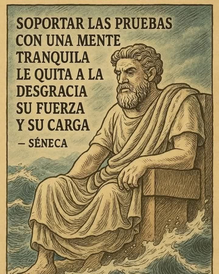Belnn0Rodriguez's tweet image. "Soportar las pruebas con una mente tranquila, le quita a la desgracia su fuerza y su carga." _Séneca.