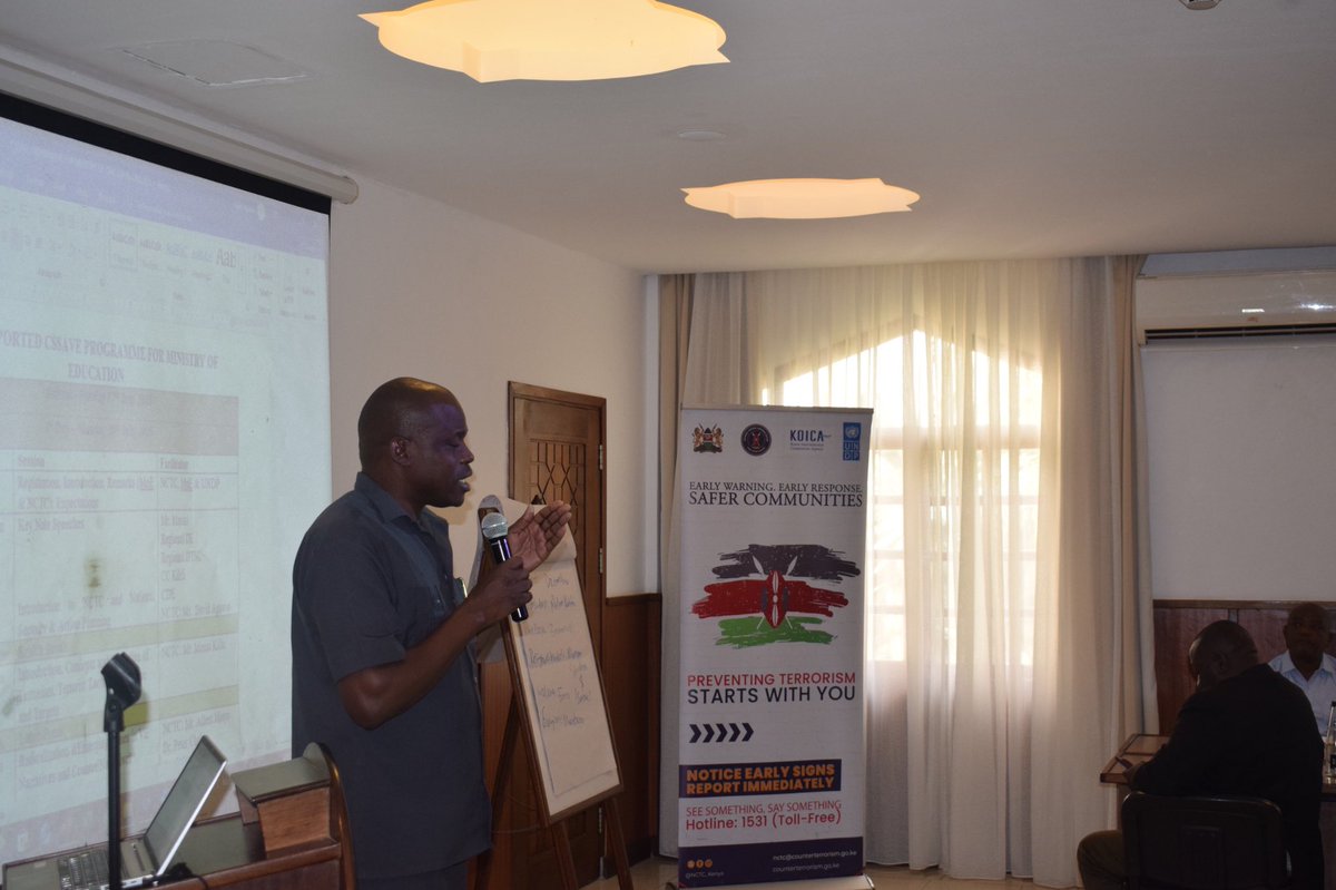 NCTC Kenya (@nctc_kenya) on Twitter photo NCTC with support from <a href="/UNDPKenya/">UNDP Kenya</a> and <a href="/KOICAKenya/">KOICA Kenya Office</a>, is training beacon teachers from across Kilifi County on the Child Safety and Security Against Violent Extremism (CSSAVE) tool.
The training enables teachers to expand and perform their roles in protecting learners from NCTC with support from <a href="/UNDPKenya/">UNDP Kenya</a> and <a href="/KOICAKenya/">KOICA Kenya Office</a>, is training beacon teachers from across Kilifi County on the Child Safety and Security Against Violent Extremism (CSSAVE) tool.
The training enables teachers to expand and perform their roles in protecting learners from