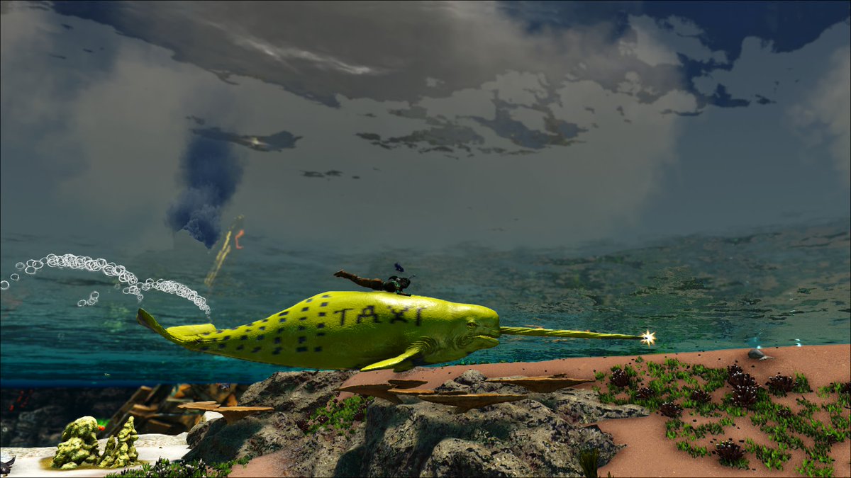 MedusaGeek's tweet photo. Monodon concerteza é aquele dino que todo iniciante pode usar para se locomover com facilidade pelo mapa, então apresento a voces meu Monodon Taxi 🩵🐟🚗
#ARKAquatica #ad @NOIZgg https://t.co/RwCXxzLQG2