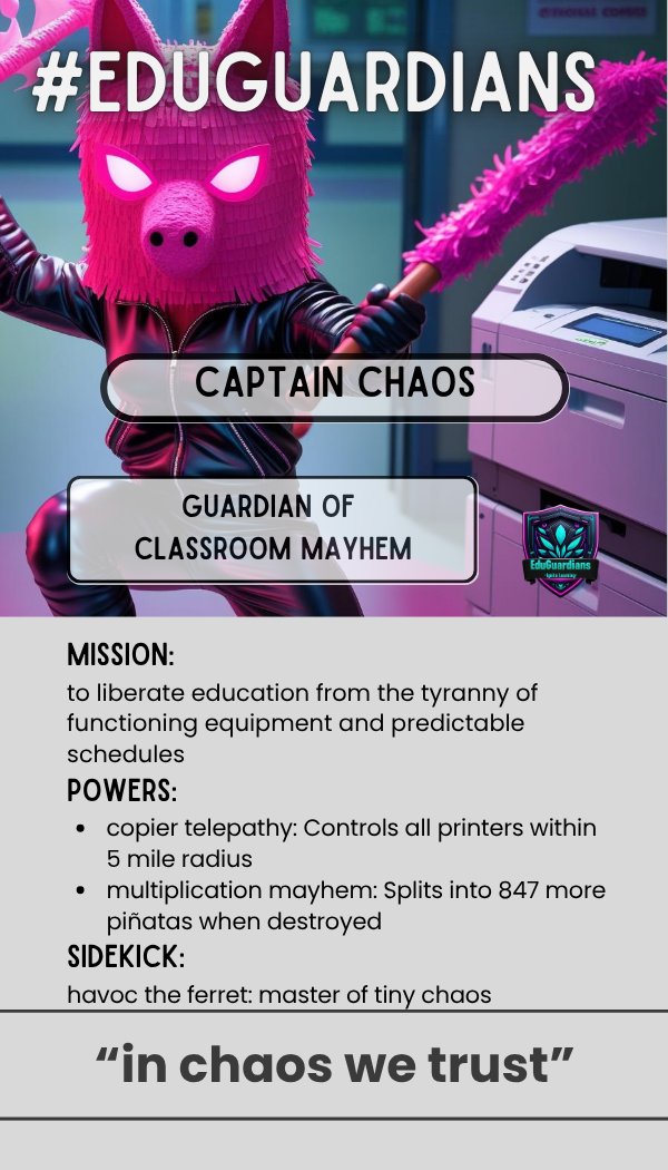 waygroundpinata's tweet image. mom look i made it into a superhero league!! @EduGuardian5