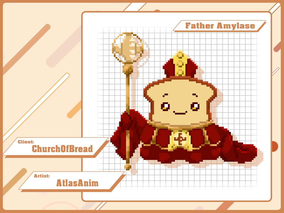 Pixelart Model and TTS Mascot showcase for our giveaway winner 🍞<a href="/ChurchofBreadVT/">Church of Bread VT | 🍞✝️</a> 🍞

Once again congrats for winning and also a big thank you to everyone who entered!
#pixelart #vtuber