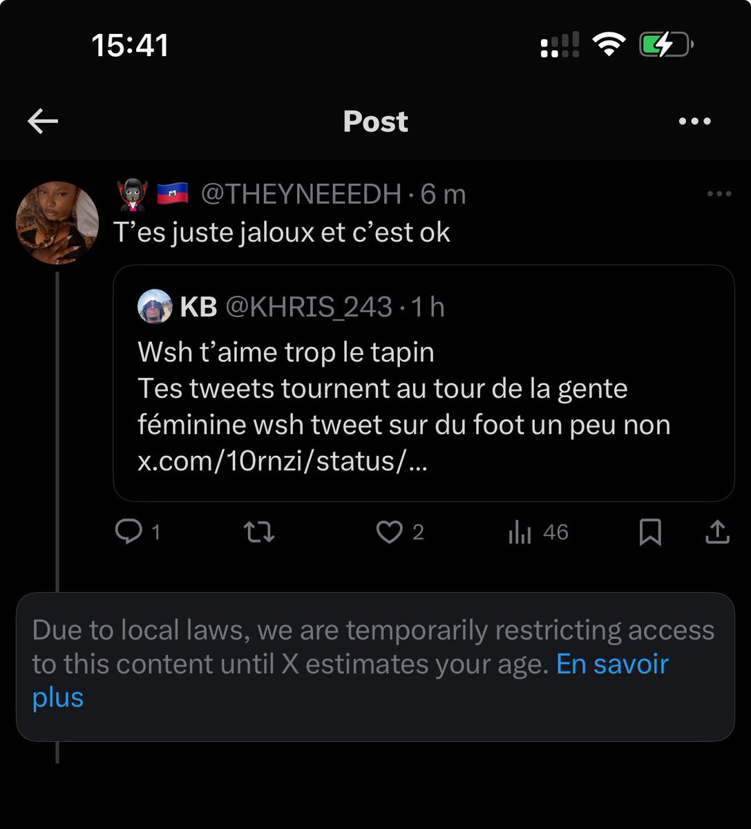 THEYNEEEDH's tweet image. Peut être le langage de @KHRIS_243 c’est le porno parce que wow je vois jamais ses reponses hahahahah