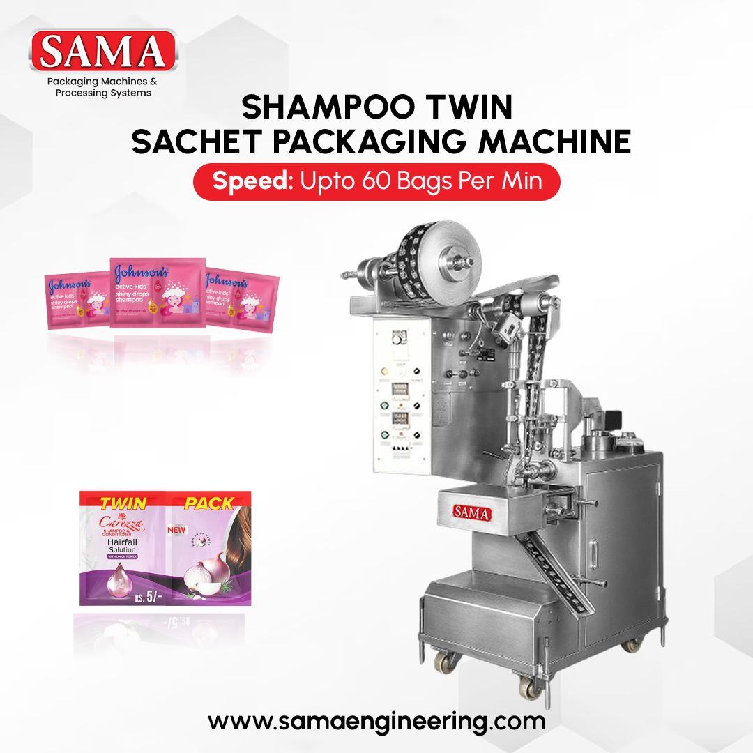 SamaEngineerin1's tweet image. Smooth, Fast, Twin Sachet Packaging!

Upgrade your shampoo sachet production with Sama’s Twin Liquid Fill Packaging Machine

#sachétpacking #shampoopacking #dualfillingmachine #samaengineering #cosmeticpacking #haircaremanufacturing #liquidpackingmachine #twinnozzlefiller