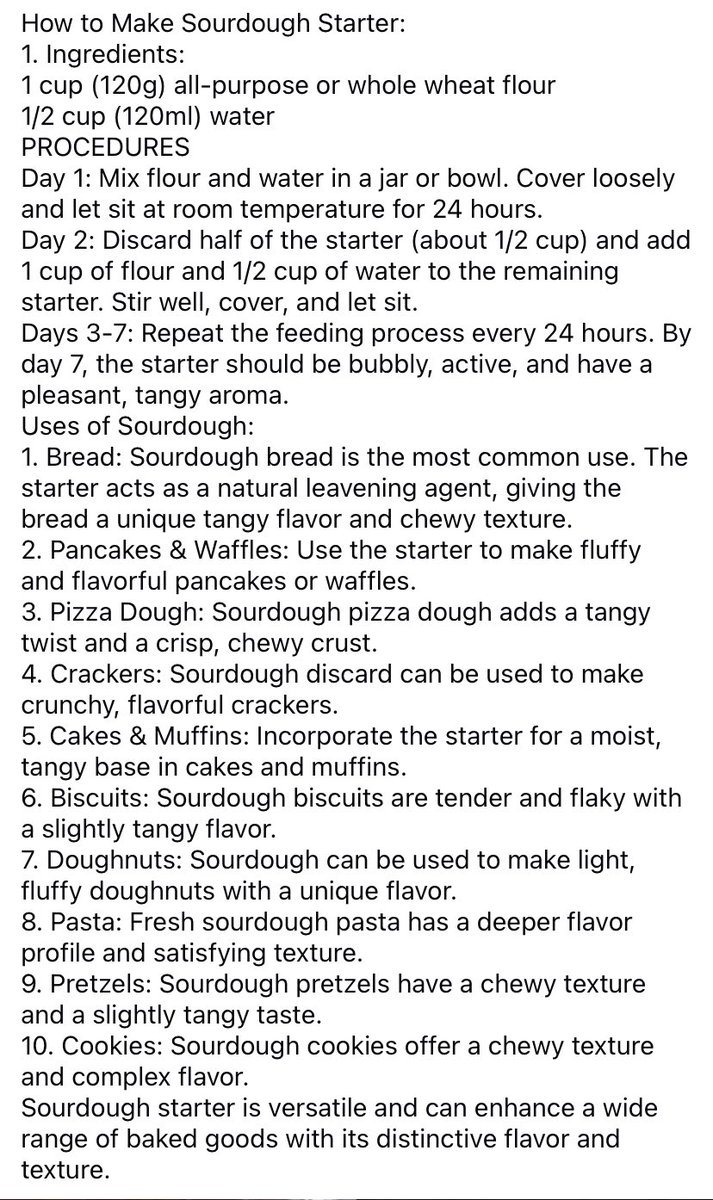 Friia10's tweet image. Sourdough starter recipe