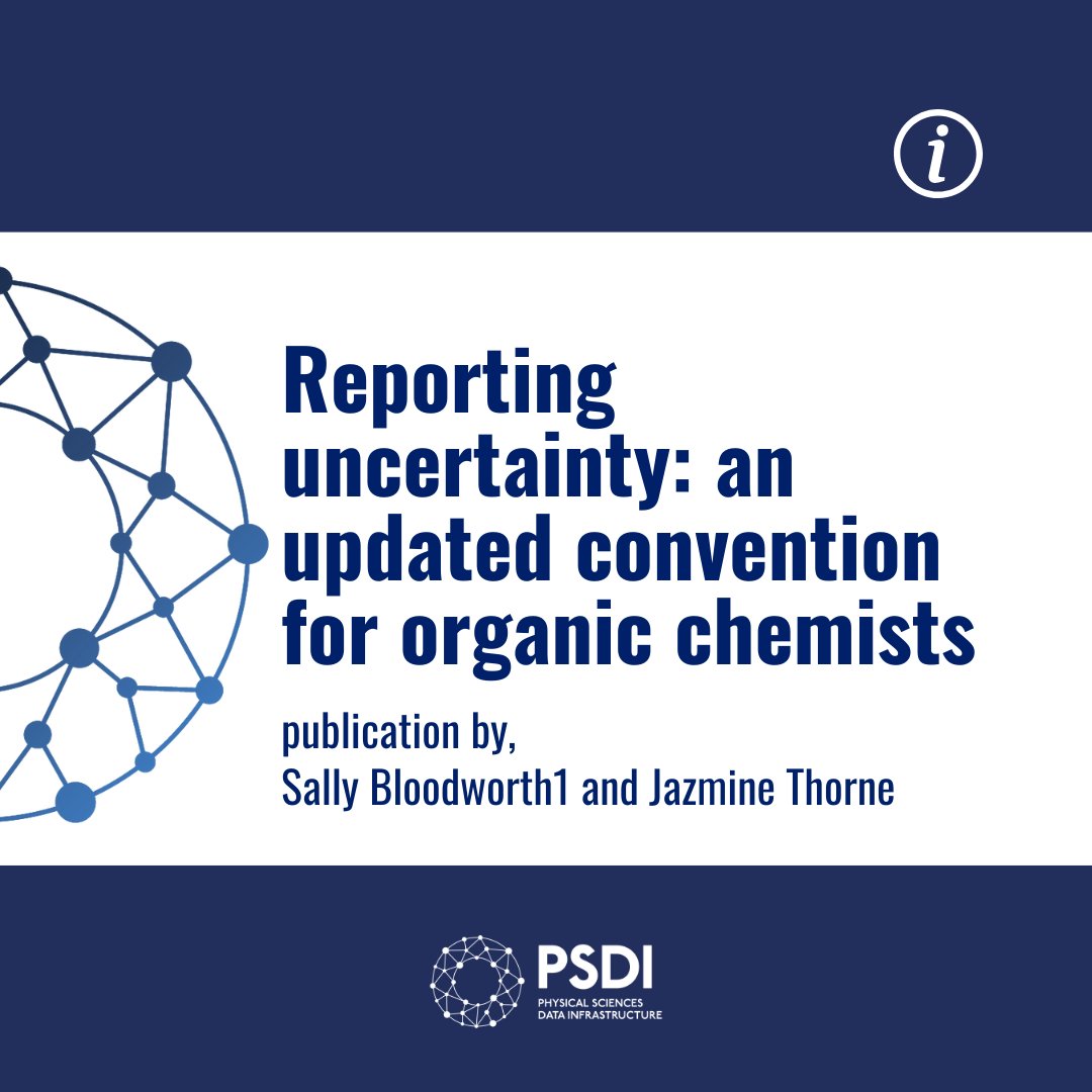 PSDI_UK's tweet image. Reporting uncertainty: an updated convention for organic chemists: zenodo.org/records/164119…
A primer describing steps for researchers to calculate and format mean values, confidence intervals, and impactful plots that describe the reproducibility of any numerical reaction…