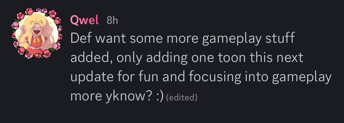 kimafuma's tweet image. Qwel plans to heavily focus on gameplay after this next toon!! 

So happy about that
