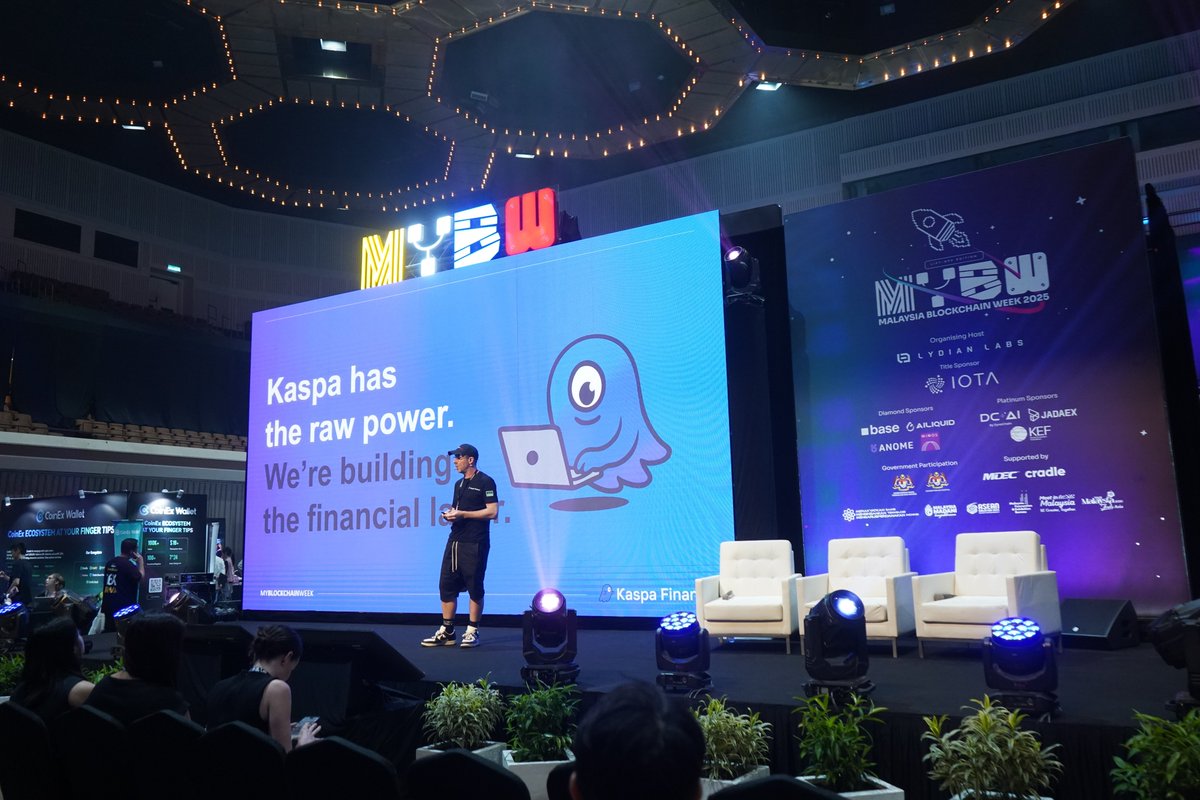 KaspaFinance's tweet image. Some snapshots from an unforgettable week at #MYBW2025 ✨

We loved connecting with the Kaspa fam, sharing our journey, and hearing your thoughts.

Let’s keep building - together 💪

#Kaspa #KaspaFinance #DeFi
