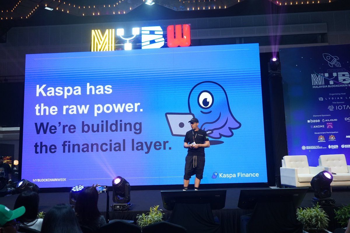 KaspaFinance's tweet image. Some snapshots from an unforgettable week at #MYBW2025 ✨

We loved connecting with the Kaspa fam, sharing our journey, and hearing your thoughts.

Let’s keep building - together 💪

#Kaspa #KaspaFinance #DeFi