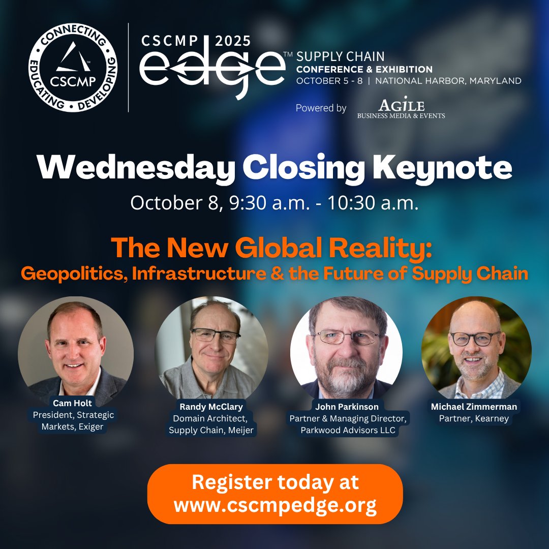 CSCMPEDGE's tweet image. What if one event could change your entire supply chain game?
EDGE 2025 = your advantage. $400 off with ACTFAST400 through 7/31!
📍 cscmpedge.org/website/81276/…