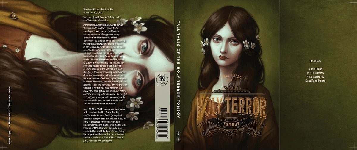Officially announcing the first book for 2026 - "Tall Tales of the Holy Terror Tomboy" with stories by Marie Croke Rebecca Hardy, M.L.D. Curelas, and Kara-Race Moore. The cover artist is <a href="/carolinejamhour/">Caroline✦</a>