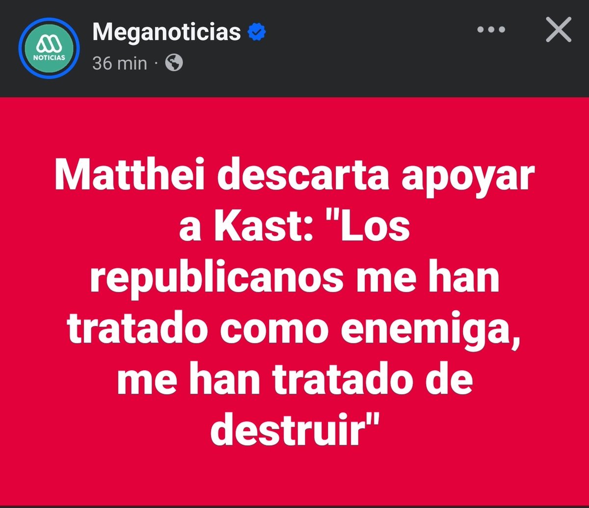 ChilePortadas's tweet image. 🔴 Matthei se abre la posibilidad de apoyar a Jara en segunda vuelta y descarta apoyar a Kast.
#Cadem #Jara #DC #Kaiser #Kast #Matthei #Parisi #Boric