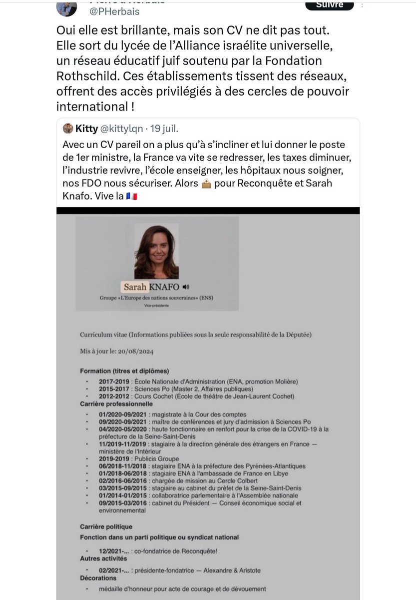 MhRdu13's tweet image. Même si elle est brillante, je ne voterai jamais pour une personne dressée et endoctrinée par la mafia de l'état profond... 🖕🖕🖕🖕
Plutôt crever 🖕🖕🖕🖕🖕🖕