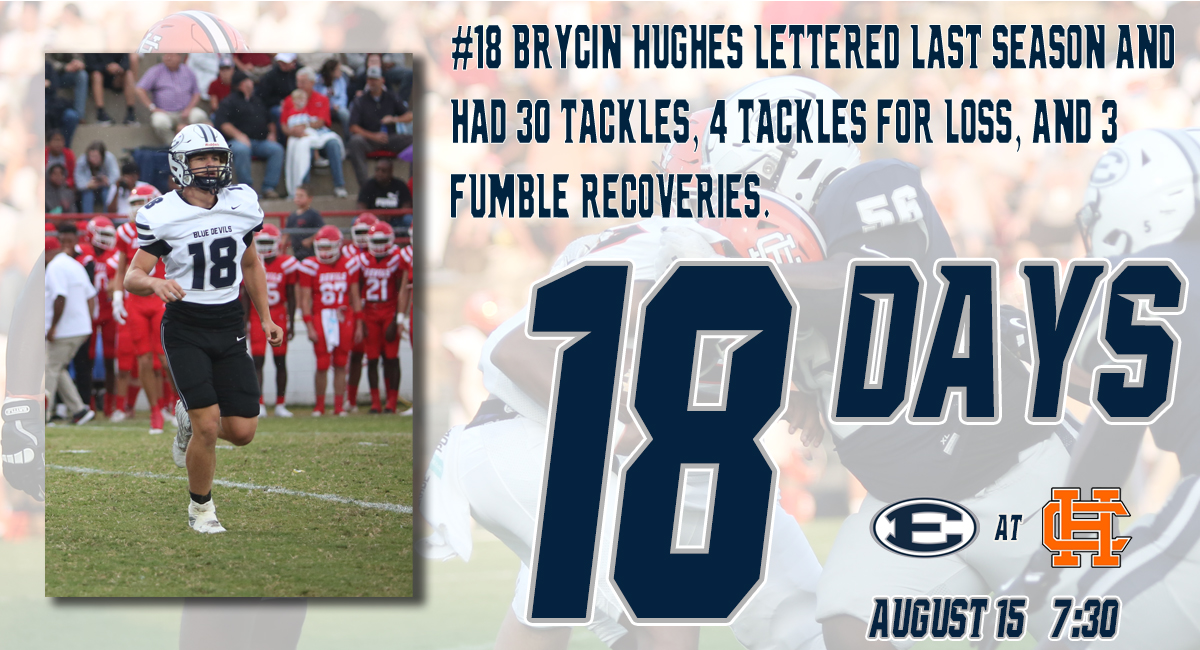 18 Days until the Blue Devils kick off the 2025 season by travelling up highway 77 to visit Hart County! #hornsup