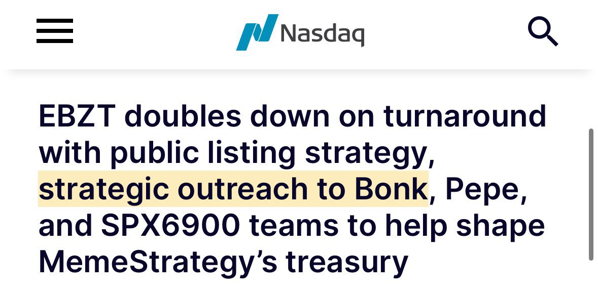 0xImper's tweet image. Hey @MustStopMurad! Hope you are doing great :)

Have you checked $EBZT? The first meme treasury fund with #SPX6900, among other meme coins in its reserves!

Like @Strategy, but with memes 😄