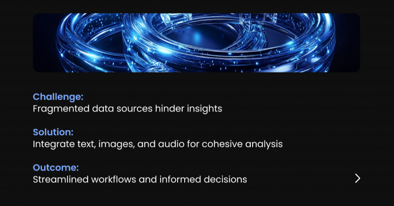 turingcom's tweet photo. Multimodal AI turns data into decisions.

Turing AGI Advancement builds systems that integrate modalities, improve model performance, and deliver business outcomes.

Unlock the full potential of your data. Partner with us.