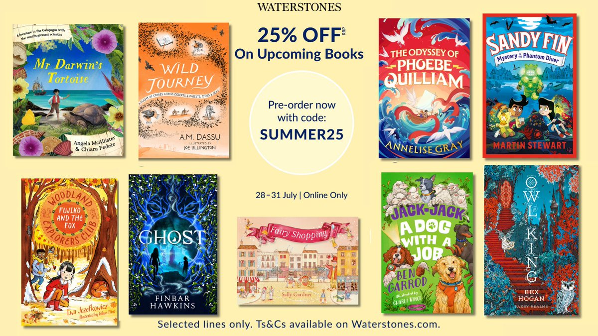 EXCITING SUMMER OFFER✨ 

@waterstones are offering 25% off pre-order for selected books with the code SUMMER25 !

It's the perfect time to stock up on some of the brilliant titles we've got coming up!

Don't miss out! #WPreorder 

bit.ly/4lPuJOa