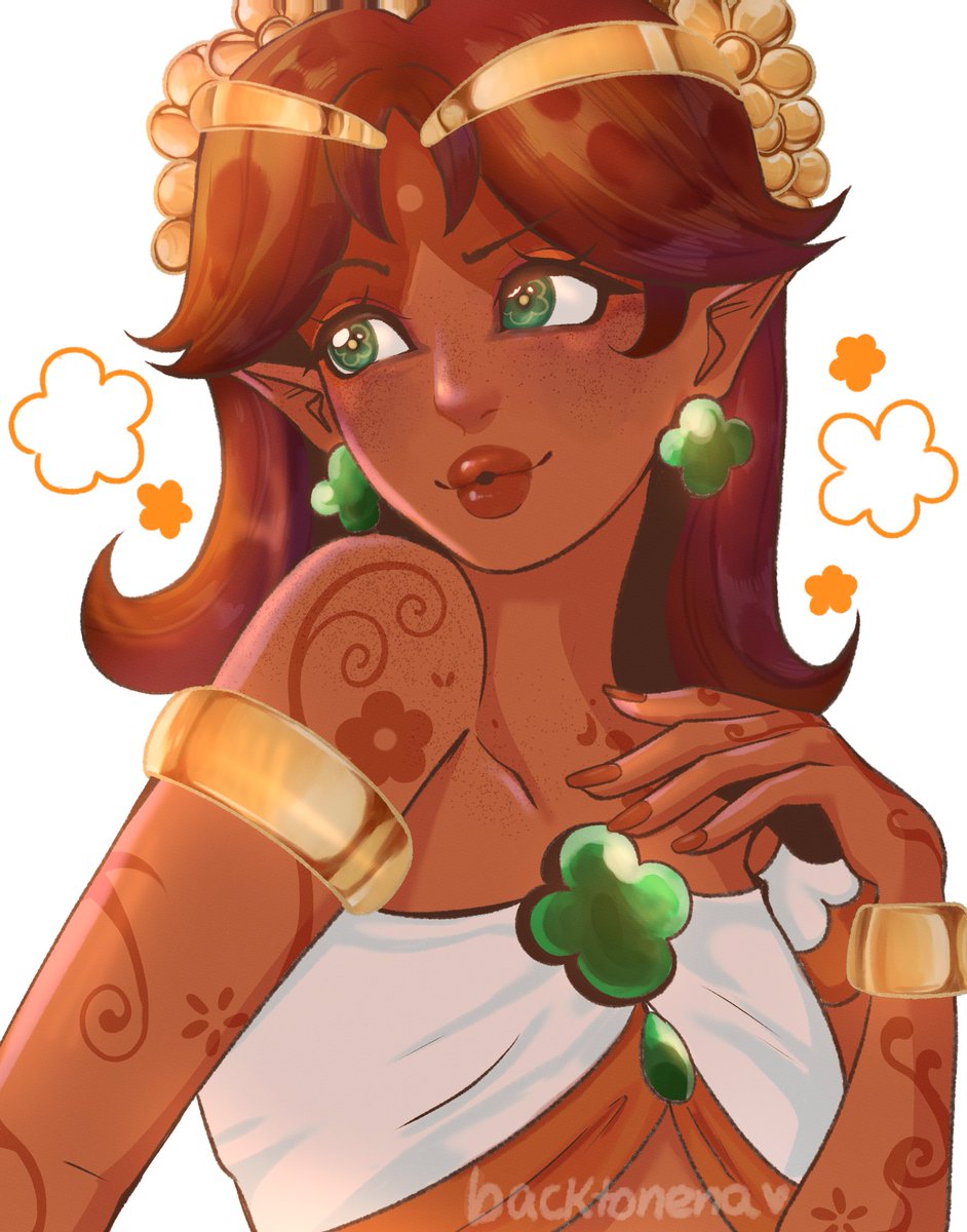 backtonena's tweet image. fell in love with @UnluckyClover0's design for princess daisy and felt like trying to do her 🌼✨️