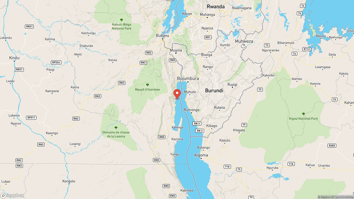 A magnitude 5 earthquake took place 35km NNW of Uvira, Democratic Republic of the Congo at 13:38 UTC (13 minutes ago). The depth was 10km and was reported by EMSC. #earthquake #earthquakes #Uvira #DemocraticRepublicoftheCongo