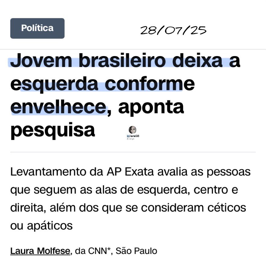 iaragb's tweet image. Na verdade quando caem no mercado de trabalho descobrem que o estado é um sanguessuga e todas as historinhas são mentiras‼️

Pesquisa diz que quando crescem se desiludem com a política…