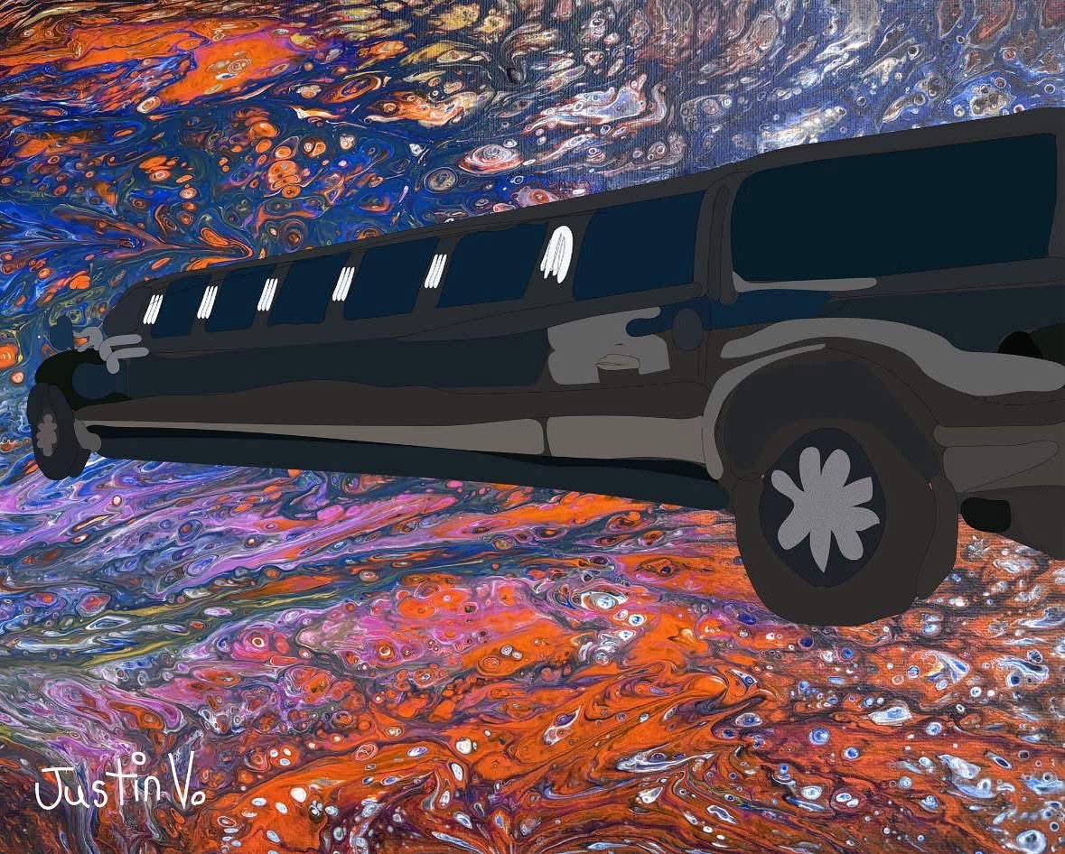 JKVTheArtist's tweet image. &quot;Stretched Limo in Space&quot; from January 2025