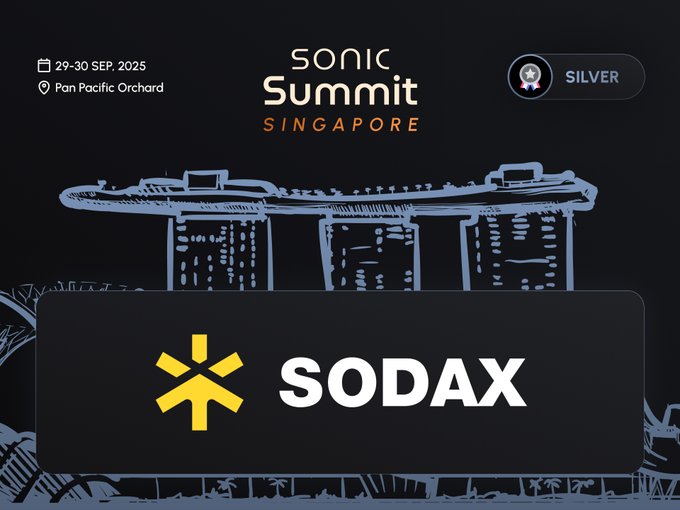 Sonic Summit 2025 Singapore featuring SODAX as a Silver Sponsor