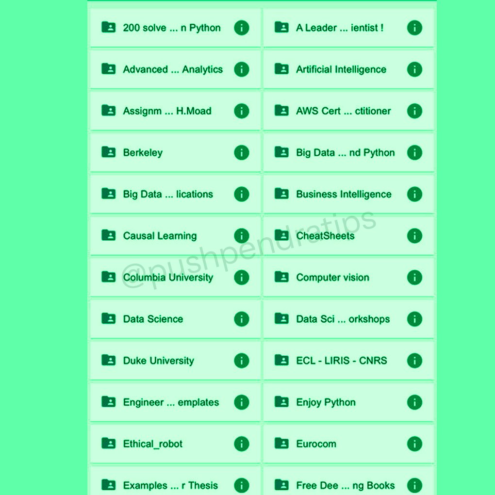 Amankumarsahu24's tweet image. 🔥 500 TB of Tutorials, Books Courses, Trainings, Workshops

Covers:
• Data Science
• Python
• AI
• Cloud
• Big Data
• Data Analytics
• BI
• Google Cloud
• Machine Learning
• Deep Learning
• Ethical Hacking

To get it:
Follow me @Amankumarsahu24
Like &amp;amp; RT
Comment &quot;Send