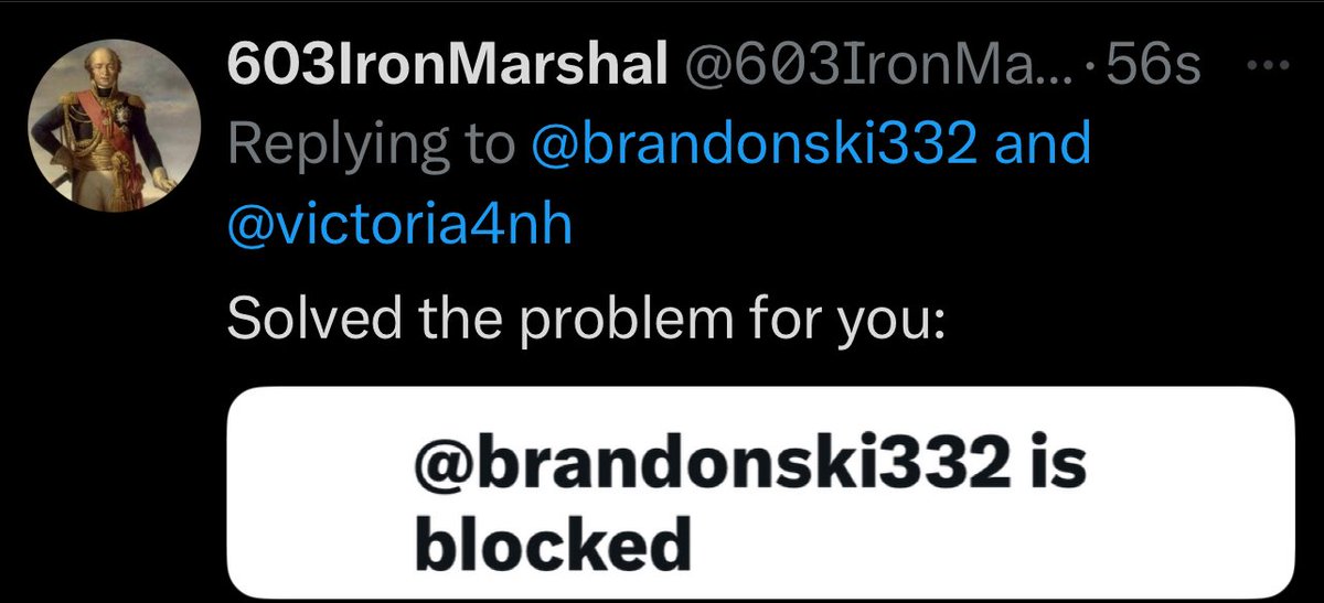 Well this is what they do when they can’t argue a single point…. 

His narcissism runs so deep he had to announce it to me too 🤣🤣👋🏻