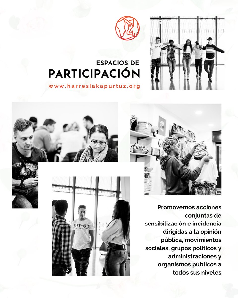 🤝Participar, tejer, transformar
Creemos en la fuerza de lo colectivo.
Trabajamos en red, buscando sinergias y compartiendo recursos para fortalecer a las entidades y apoyar a las personas migrantes.
🌍Formamos parte activa de las redes
<a href="/sareensarea/">Sareen Sarea</a>  
<a href="/Zas_Antirumor/">ZAS antiRumores</a>  
<a href="/oeebizkaia/">Ongi Etorri Errefuxiatuak Bizkaia</a>