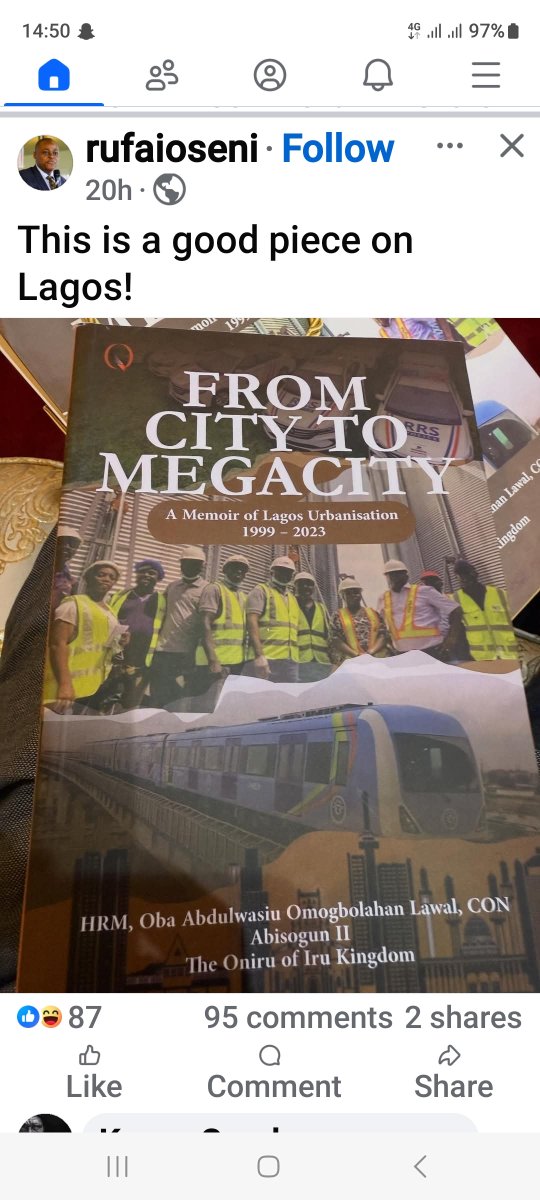 DJKingKing's tweet photo. @ruffydfire there is nothing extraordinary about a city turning into a "megacity". Megacity is any city that have a population over 10milliin people. Megacity has nothing to do with beauty, aesthetics, infra-sttucture and effeciency. https://t.co/6Hp0J5OnyY
