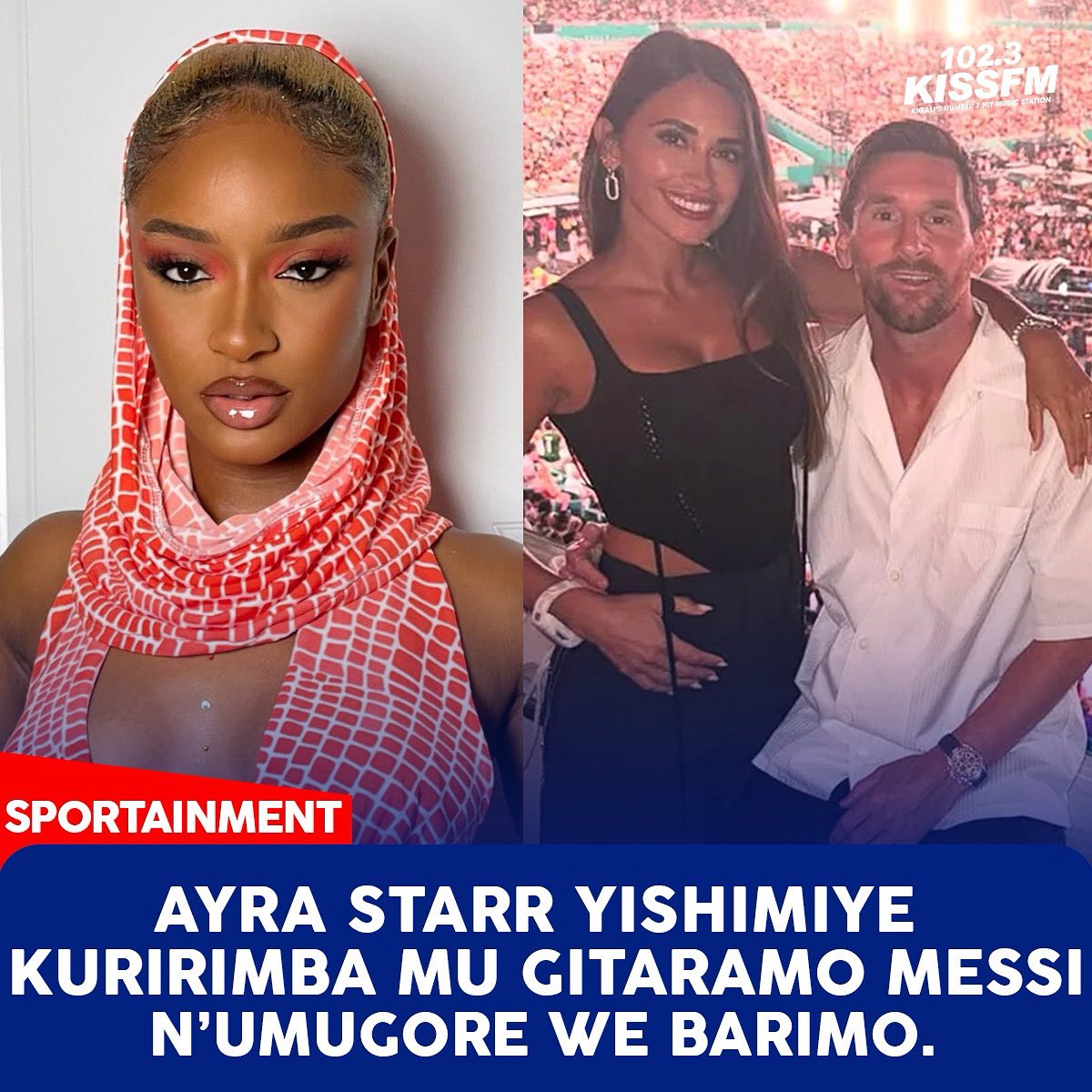 Ayra Starr yashimishijwe no kuririmba mu gitaramo cya ‘Coldplay’, aho mu bari bitabiriye iki gitaramo harimo n’ikirangirire mu mupira w’amaguru, Lionel Messi, umugore we n’abana babo batatu.

Soma inkuru yose hano 👇👇👇
whatsapp.com/channel/0029Vb…