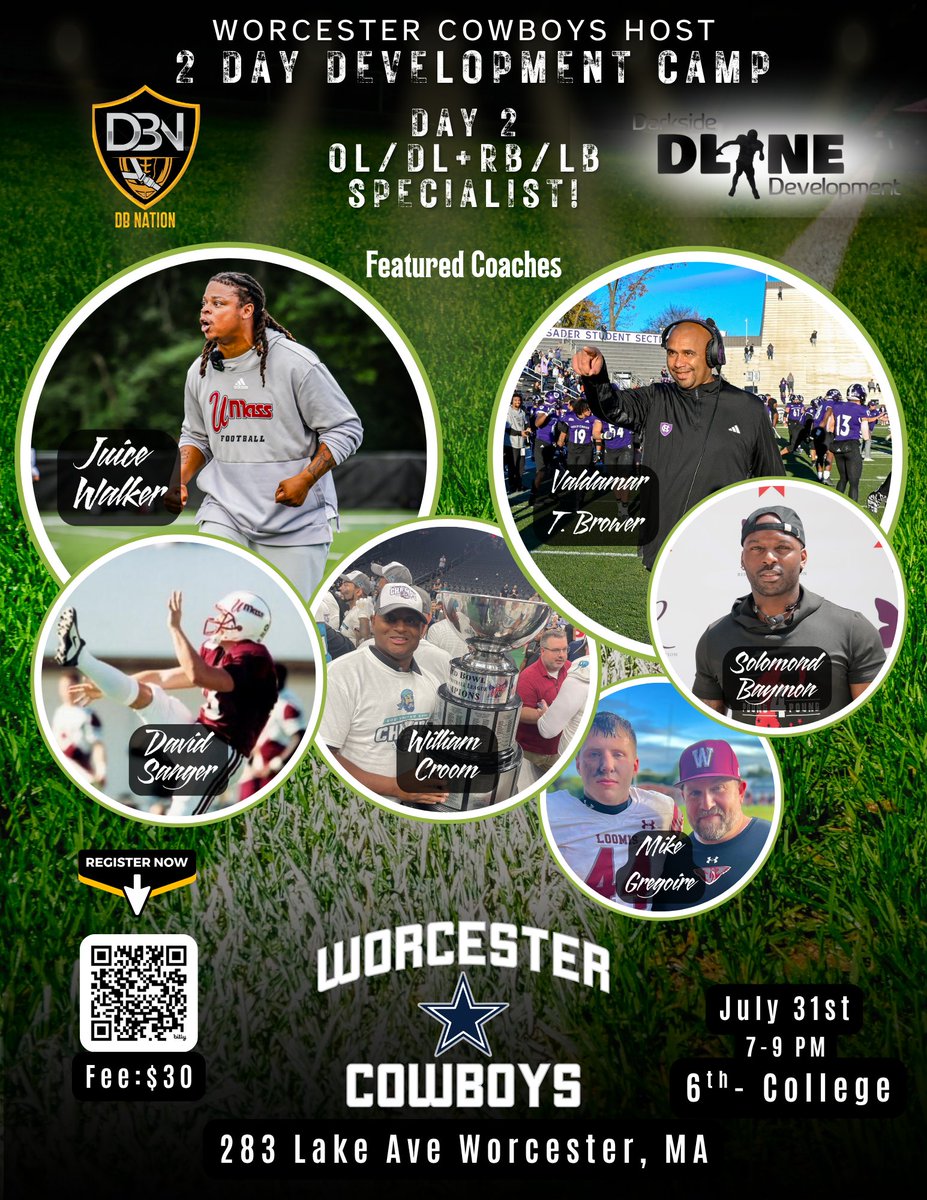 🚨ATHLETES — YOU ASKED, WE DELIVERED! 🚨

Right in your own backyard, we’re bringing together some of the most ELITE coaches from across New England — all in one place!

🚨 2-DAY EXCLUSIVE DEVELOPMENT CAMP
📍 Worcester, MA
📅 July 30th &amp; 31st
⏱️ 7–9 PM

 This premier camp will