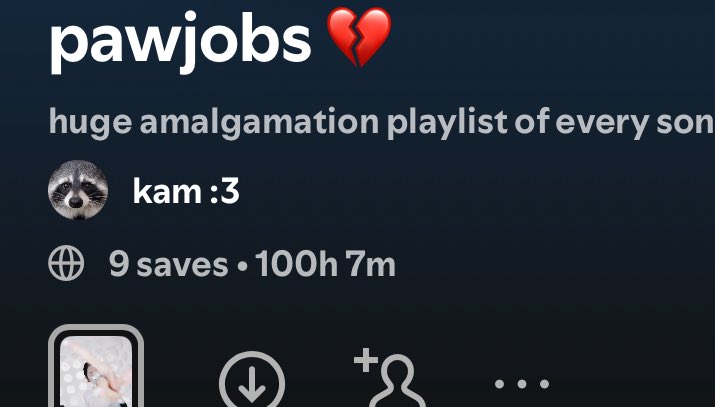ChuusPaws's tweet image. finally hit 100 hours on my playlist :3