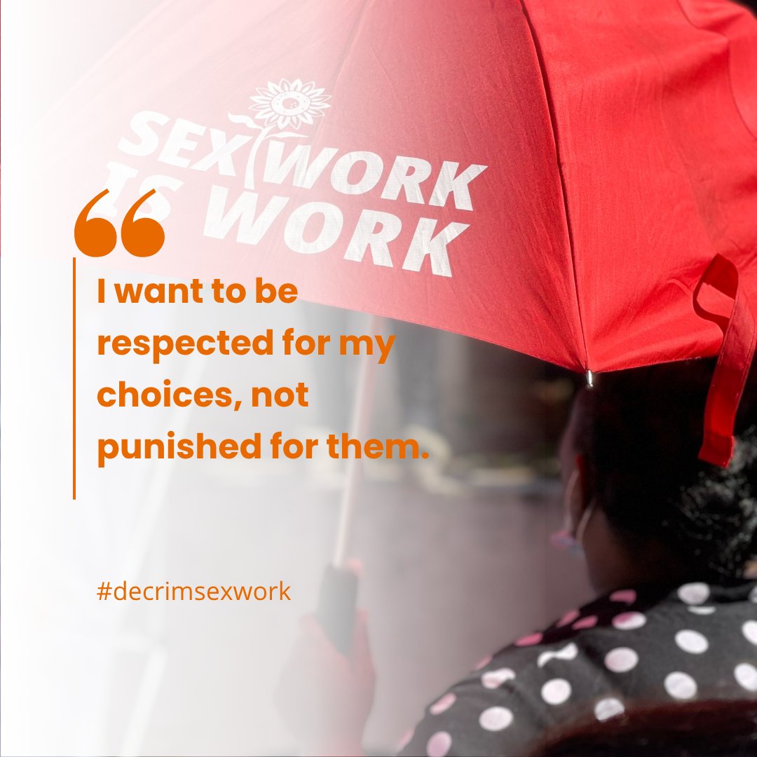 SweatTweets's tweet image. “I want to be respected for my choices, not punished for them.”
Sex workers deserve dignity, not criminalisation.

#SexWorkIsWork #DecrimNow                  #
