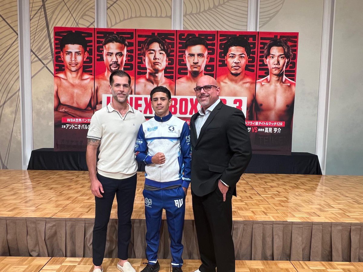 Mario Serrano - Boxing Publicist (@fightaction) on Twitter photo <a href="/BoxlabPromotion/">BoxLab Promotions</a>’s <a href="/WBABoxing/">WBA Boxing</a> Bantamweight Champion Antonio Vargas (19-1, 11 KO’s) vs.
Daigo Higa (21-3-2, 19 KO’s) Press Conference Japan 📸: Naoki Fukuda @naobox2001 <a href="/orlandosentinel/">Orlando Sentinel</a> <a href="/WFTV/">WFTV Channel 9</a> <a href="/WESH/">WESH 2 News</a> <a href="/MyNews13/">Spectrum News 13</a> <a href="/fox35orlando/">FOX 35 Orlando</a> <a href="/news6wkmg/">News 6 WKMG</a> <a href="/OrlandoWeekly/">@orlandoweekly.bsky.social</a> <a href="/oliver_jared/">Jared Oliver</a> @mikecairns5 <a href="/BoxlabPromotion/">BoxLab Promotions</a>’s <a href="/WBABoxing/">WBA Boxing</a> Bantamweight Champion Antonio Vargas (19-1, 11 KO’s) vs.
Daigo Higa (21-3-2, 19 KO’s) Press Conference Japan 📸: Naoki Fukuda @naobox2001 <a href="/orlandosentinel/">Orlando Sentinel</a> <a href="/WFTV/">WFTV Channel 9</a> <a href="/WESH/">WESH 2 News</a> <a href="/MyNews13/">Spectrum News 13</a> <a href="/fox35orlando/">FOX 35 Orlando</a> <a href="/news6wkmg/">News 6 WKMG</a> <a href="/OrlandoWeekly/">@orlandoweekly.bsky.social</a> <a href="/oliver_jared/">Jared Oliver</a> @mikecairns5
