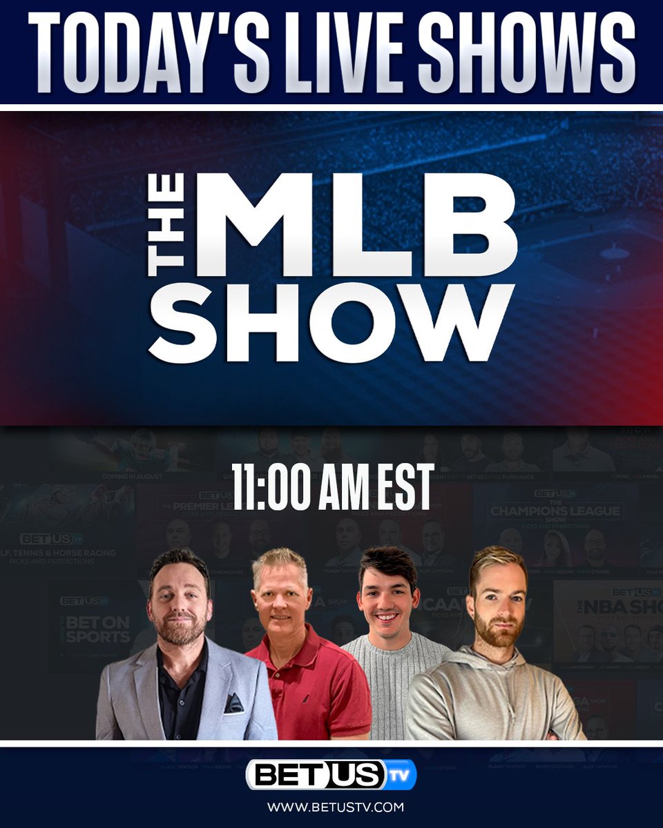 BetUSTV's tweet image. ⚾️youtu.be/kvsOvX9R7AA
@dfsbachelor, @CorbieBO & @BaseWinner
#gamblingX #MLB #FreePicks