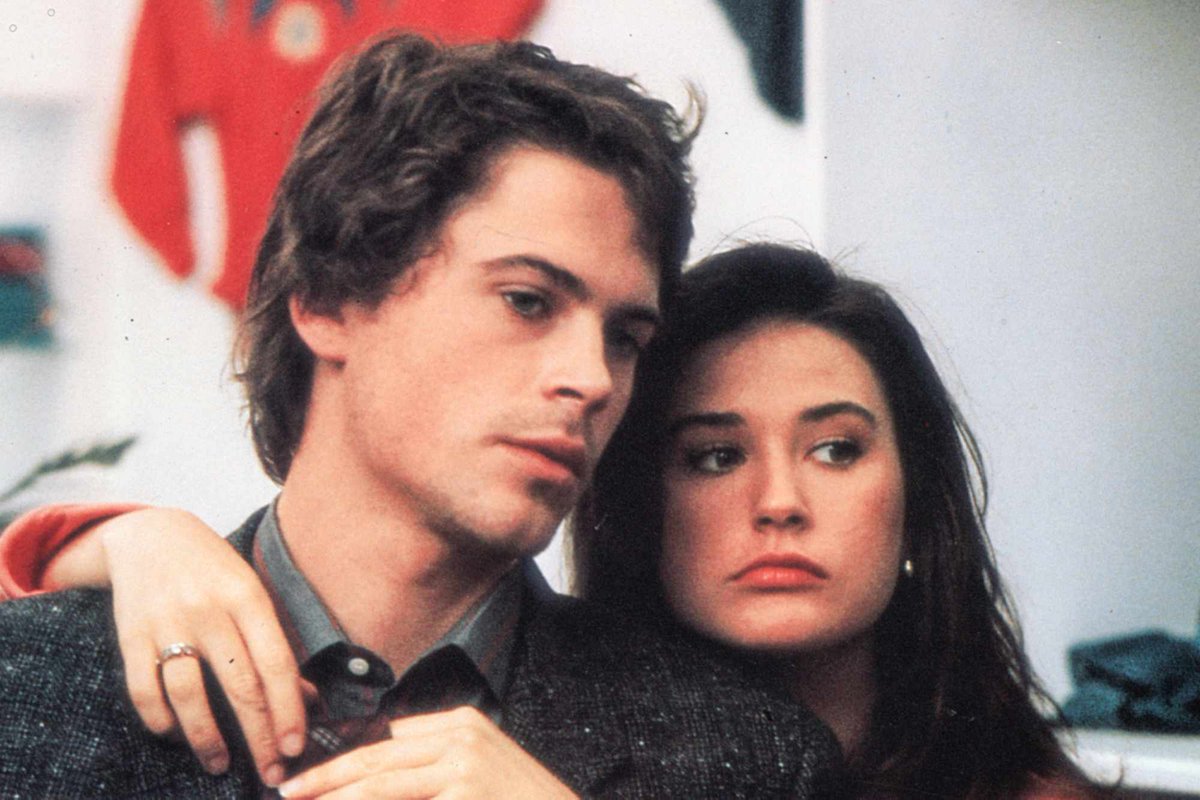 hazelflag's tweet image. Rewatching About Last Night 40 years later. It&apos;s not bad at all, although that ending is a bit &quot;la vie en rose.&quot; 
(Also: it took 40 years for so many people to find out that Demi Moore can act. Too bad they realized it when the wrong film came along.)
(Also: Rob Lowe is so yummy)