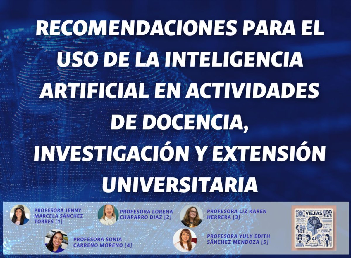 👩🏽‍🏫🤖 ¡Atención profes UNAL! Desde #viejIAs proponemos 3 líneas para usar IA con sentido en docencia, investigación y extensión:
✨ CUIDAMOS-IA
🧠 REFLEXIONAMOS-IA
🤝 TEJEMOS-IA
📘 Lee la editorial: revistas.unal.edu.co/index.php/inge…
#IAconCuidado #UNAL