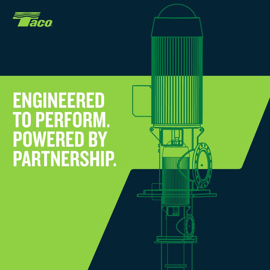 TacoComfort's tweet image. Taco Hydroflo Vertical Turbine Pumps
💧 Up to 9,200 GPM | 2,100 ft head
✅ NSF-61 certified
🔧 Built to spec. Built to last.
With Taco, you&apos;re never in it alone.

Let’s make water work → pulse.ly/4unawrt5me
#TacoHydroflo #WaterDrivenSolutions #PumpTech