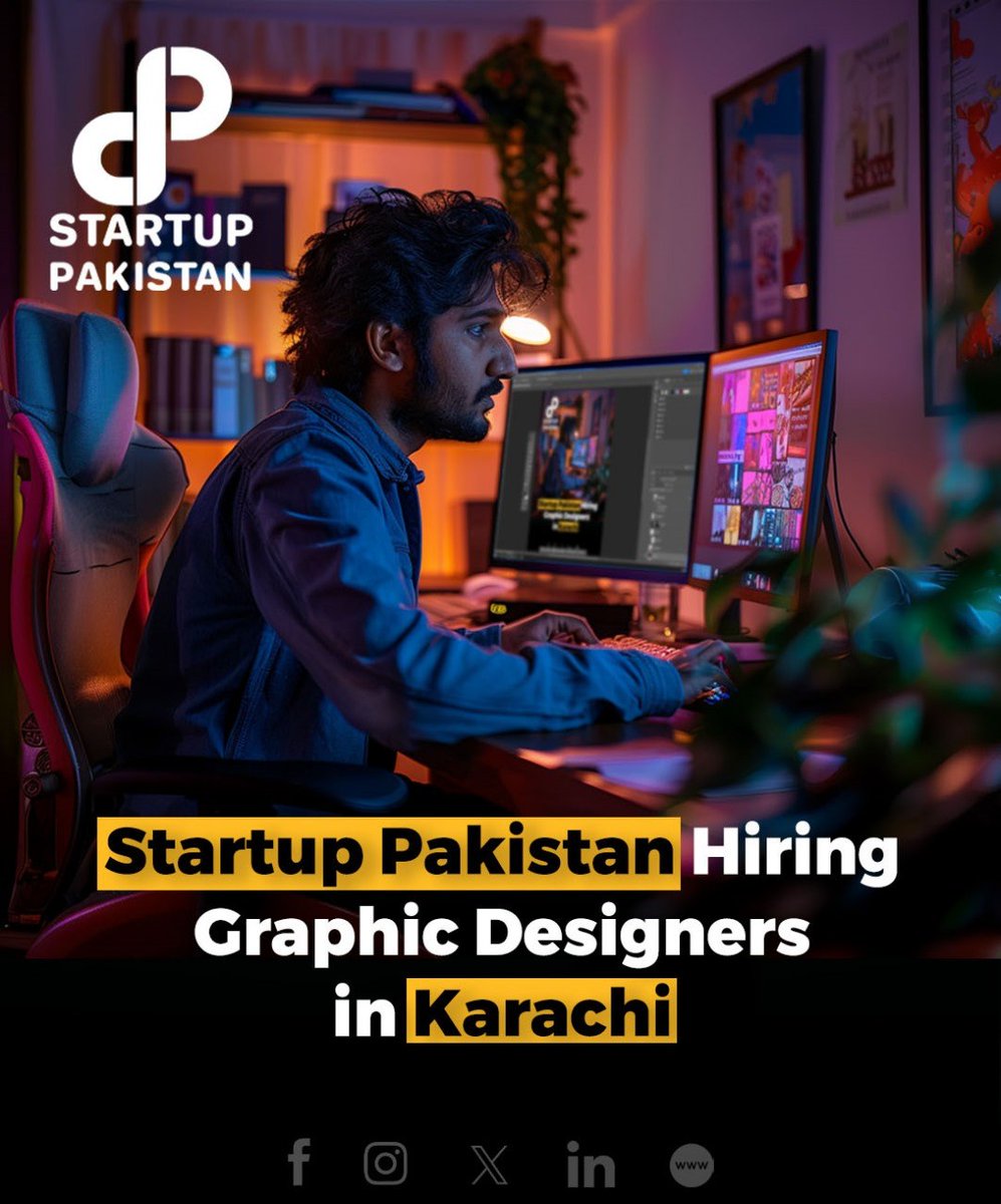 PakStartup's tweet image. Apply Now at hr@startuppakistan.com.pk with &apos;Graphic Designer&apos; in the subject line
Startup Pakistan is looking for talented Graphic Designers to join our dynamic team in Karachi.

#startup #Pakistan #vaccancy #Hiring #creativity
