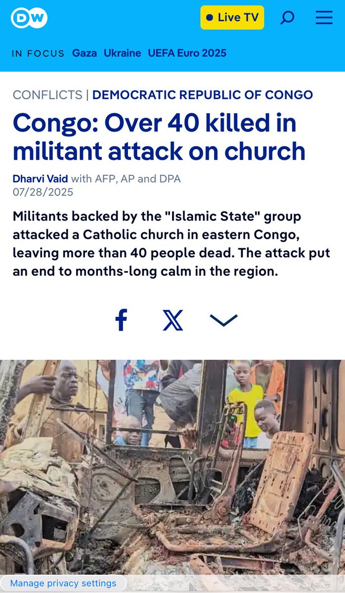 lusoshadow's tweet image. Mais de 40 cristãos foram brutalmente massacrados no Congo por islamistas. Eles desprezam outras culturas e religiões, por que razão devemos nós respeitar a deles?
Islão fora de 🇵🇹 e da 🇪🇺.
@AndreCVentura @Pedro_Frazao_ @BrunoMNunes @CristinaRodS
dw.com/en/congo-over-…