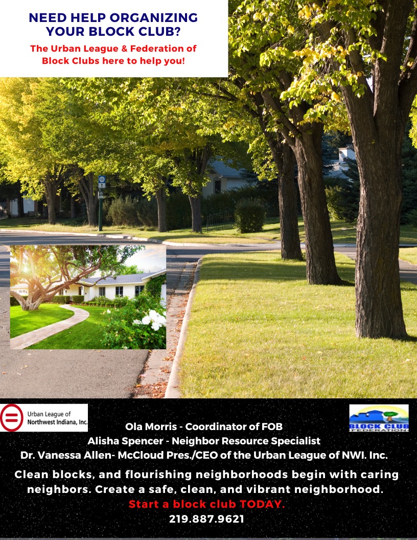 PortageLife's tweet image. &quot;🏡✨ Ready to build a stronger, safer, and more connected neighborhood? Join or rejoin your local Block Club with the Urban League of NWI &amp;amp; the Federation of Block Clubs! 💪 Get involved, make a difference, and create lasting friendships.
Image Credit: @urbanleaguenwi