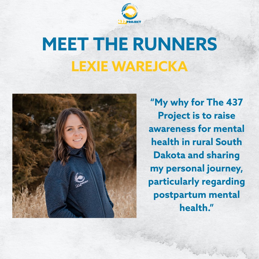 👋Meet Lexie Warejcka! 

We proudly welcome Lexie back for her second year running The 437 Project. Lexie continues to push herself and looks forward to sharing more about her personal mental health journey this year. 

Learn more HERE: the437project.org/meet-the-runne…

#The437Project