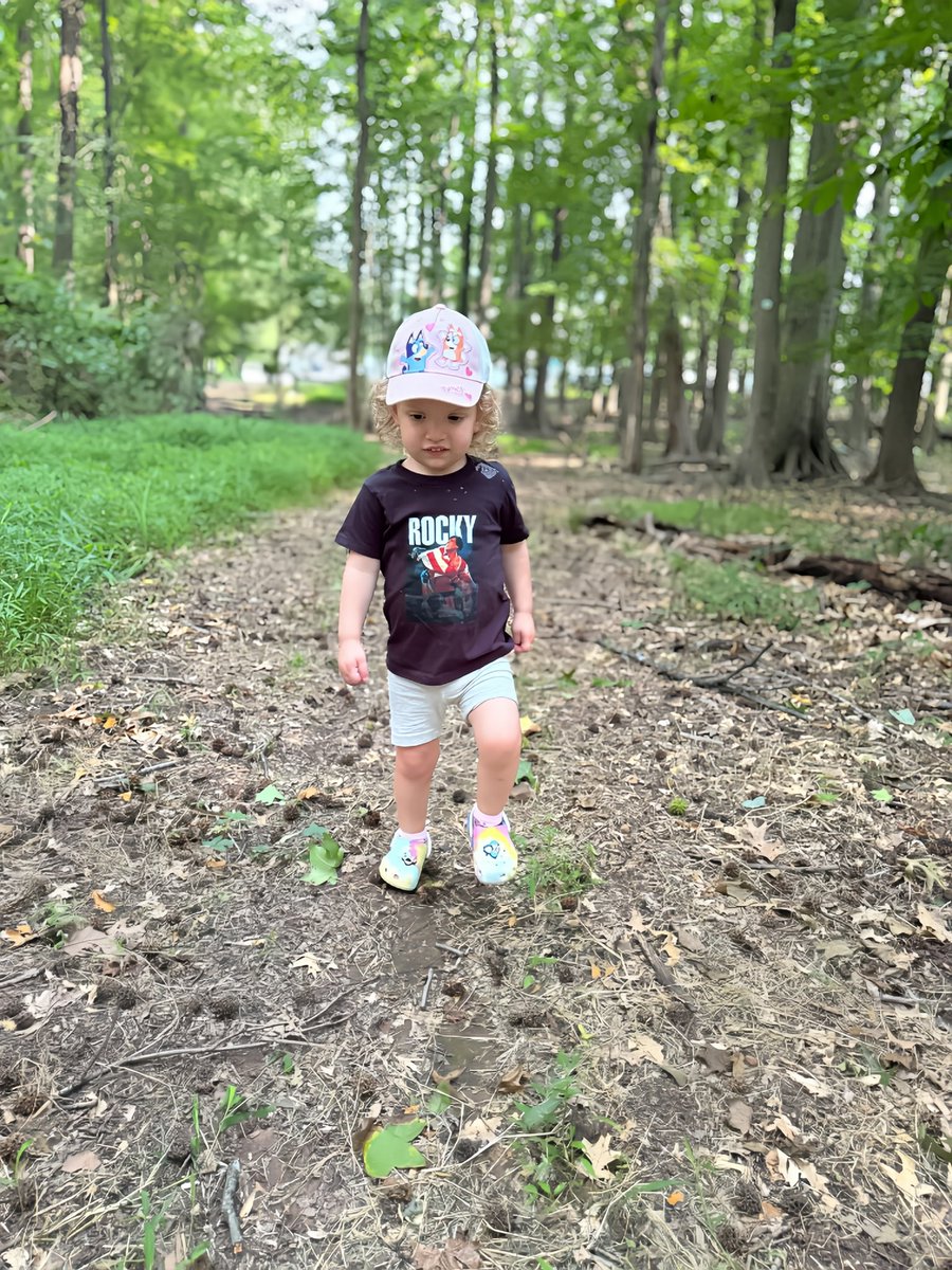 JoeFox's tweet image. Yes, Juliette is here, but still loving my one-on-one time with Charlotte - walk in the woods in Staten Island. See how happy she was putting an uprooted tree back. A nice bike ride through the neighborhood, with pan flutes. Said hello to plenty of people passing by, even stopped…