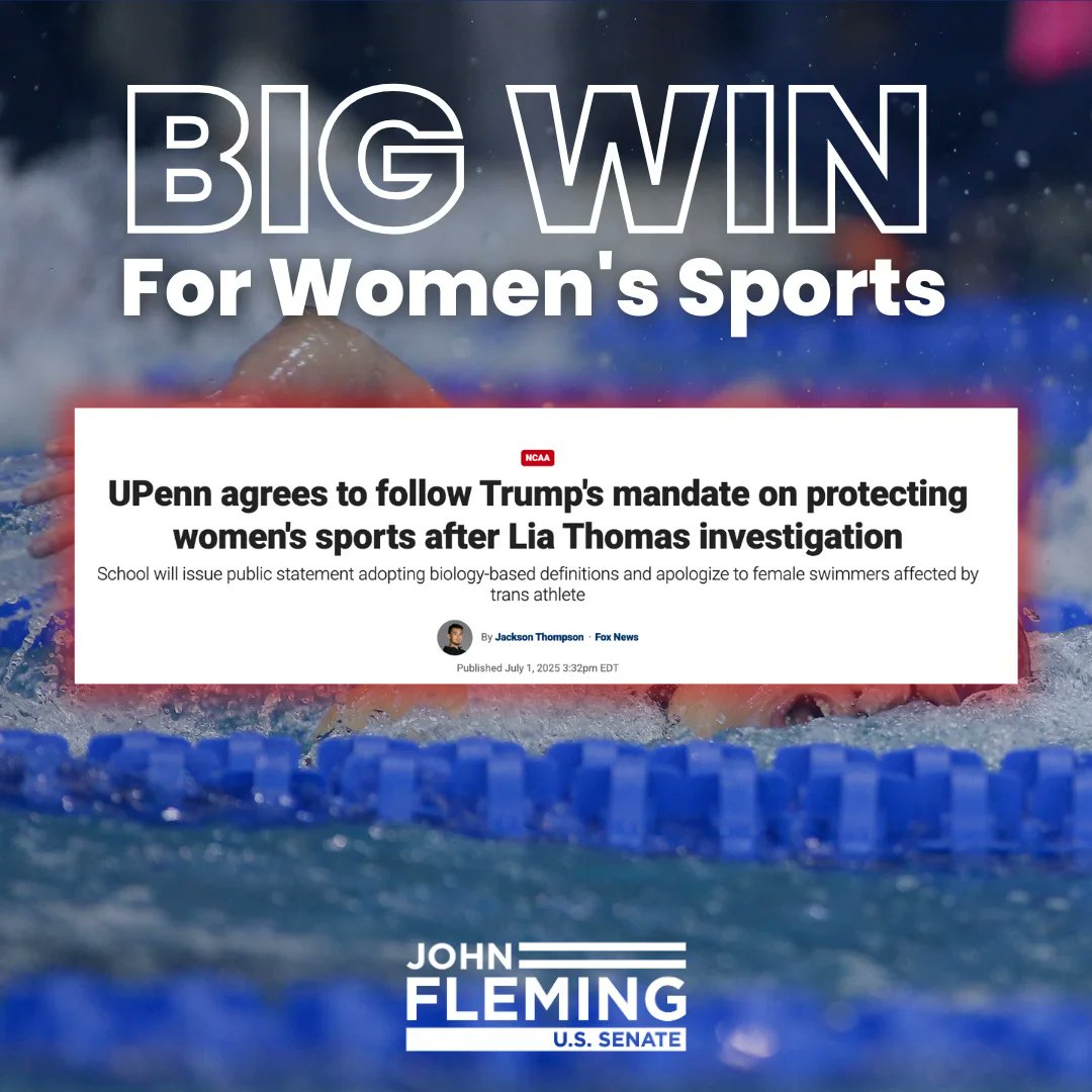 I am grateful to President Trump for his leadership on this issue. As a physician, I know there are differences between men and women. This issue is about more than just sports. As a nation, we cannot allow deny basic biological reality.