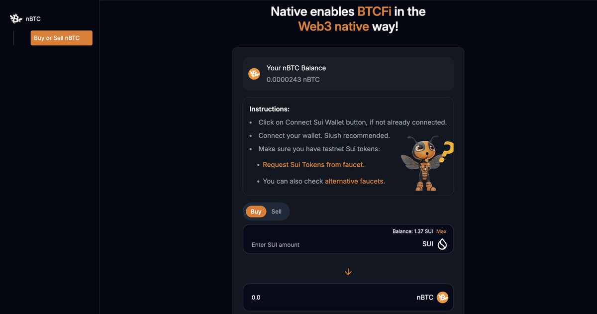 Beelievers, we did a thing on BYield 🐝

based on your feedback, we made a few key upgrades to make your BTCFi journey smoother

👉🏻 added max button for nBTC/SUI swaps
👉🏻 sleeker UI design
👉🏻 backend upgrades for faster performance

try now: byield.gonative.cc
