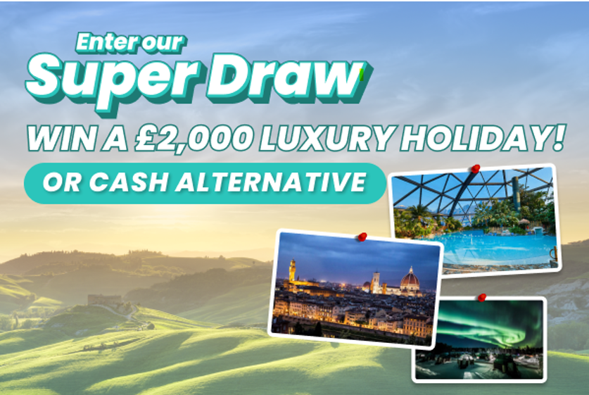 Where would a £2,000 Luxury Getaway take you!? ⏳

Enter the North Herts Community Lottery Super Draw and support a cause for £1 a week by Saturday 30th August for your chance to WIN!🎟️

northhertscommunitylottery.co.uk/support/find-a…

#charity #lottery #charityfundraising #fundraising #luxurygetaway