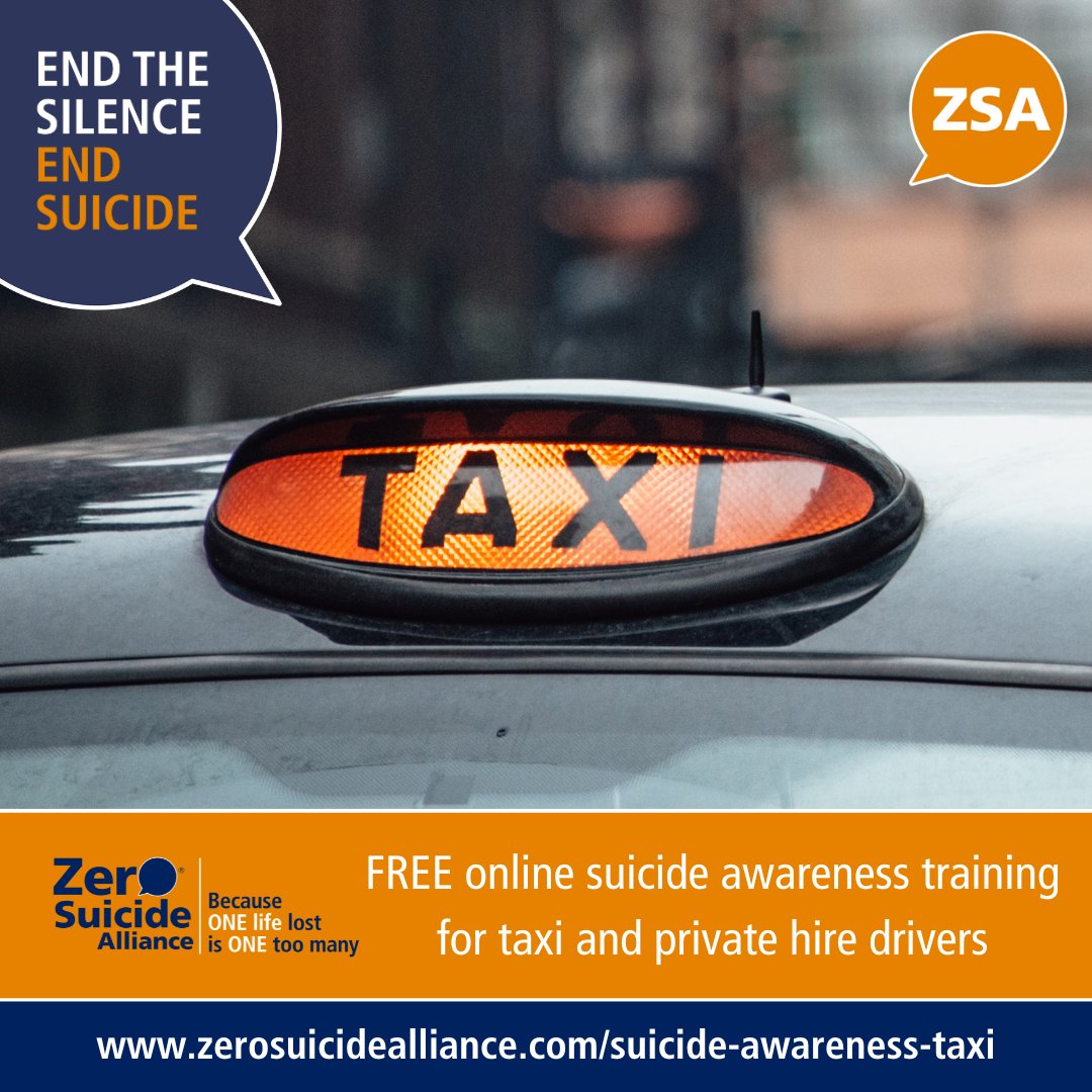 Taxi and private hire drivers play a unique role in our communities, often connecting with people during their most vulnerable moments. 

Our #SuicideAwareness training was developed with taxi drivers and aims to help drivers gain knowledge and confidence to help someone
